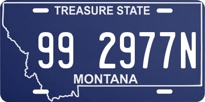 MT license plate 992977N