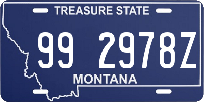 MT license plate 992978Z