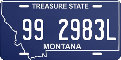 MT license plate 992983L