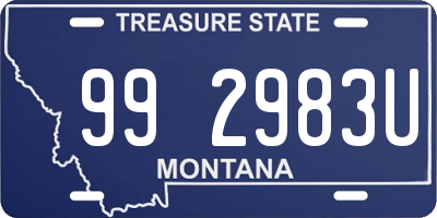 MT license plate 992983U