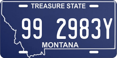 MT license plate 992983Y