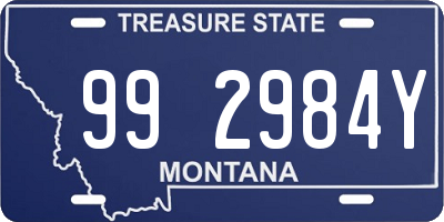 MT license plate 992984Y