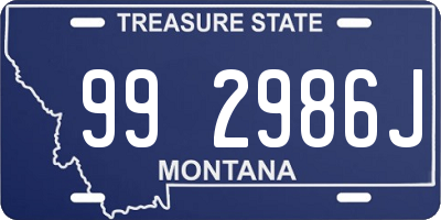 MT license plate 992986J