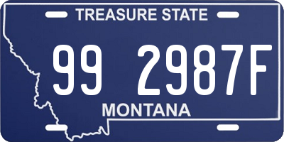 MT license plate 992987F