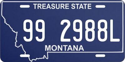 MT license plate 992988L