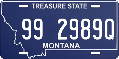 MT license plate 992989Q