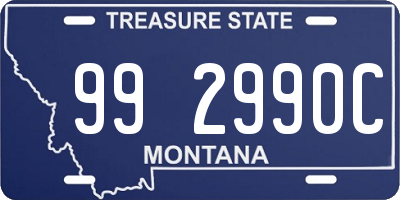 MT license plate 992990C