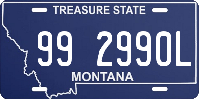 MT license plate 992990L