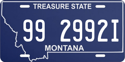 MT license plate 992992I