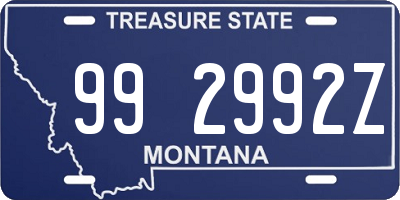 MT license plate 992992Z