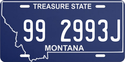 MT license plate 992993J