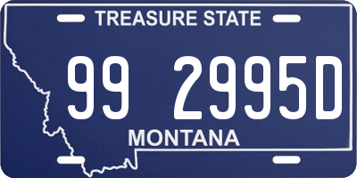 MT license plate 992995D