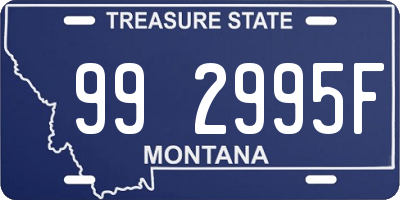 MT license plate 992995F