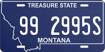 MT license plate 992995S