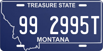 MT license plate 992995T