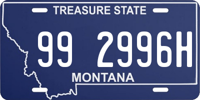 MT license plate 992996H