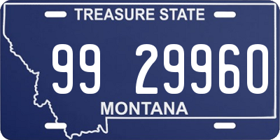 MT license plate 992996O