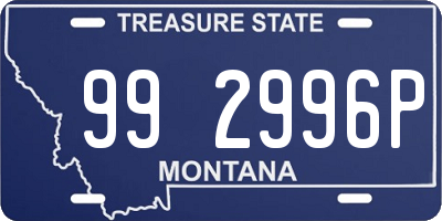 MT license plate 992996P