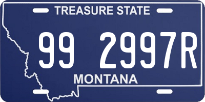 MT license plate 992997R