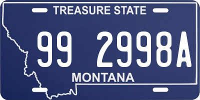 MT license plate 992998A