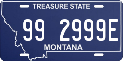 MT license plate 992999E