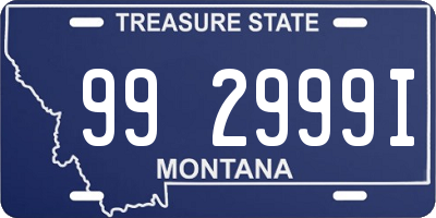 MT license plate 992999I