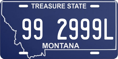 MT license plate 992999L