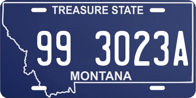 MT license plate 993023A