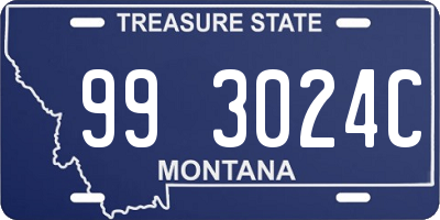 MT license plate 993024C