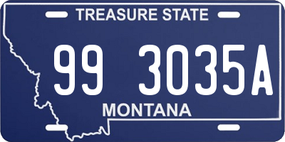 MT license plate 993035A