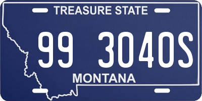 MT license plate 993040S