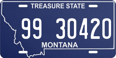 MT license plate 993042O