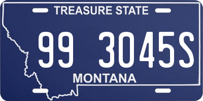 MT license plate 993045S