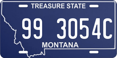 MT license plate 993054C