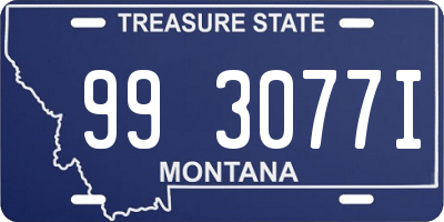 MT license plate 993077I