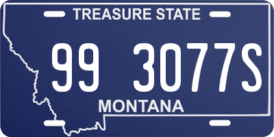 MT license plate 993077S