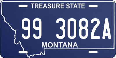 MT license plate 993082A