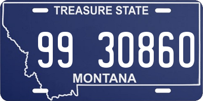 MT license plate 993086O