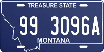 MT license plate 993096A