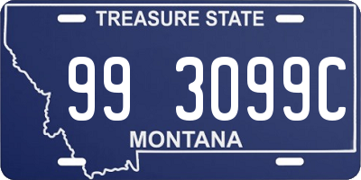 MT license plate 993099C