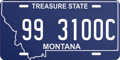 MT license plate 993100C