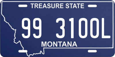 MT license plate 993100L