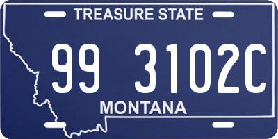 MT license plate 993102C