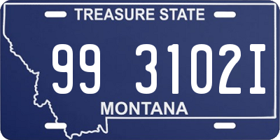 MT license plate 993102I