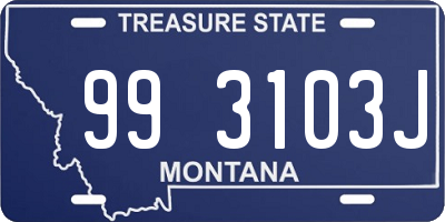 MT license plate 993103J