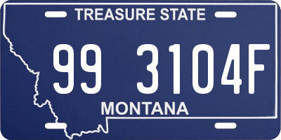 MT license plate 993104F