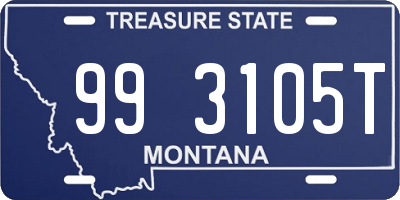 MT license plate 993105T