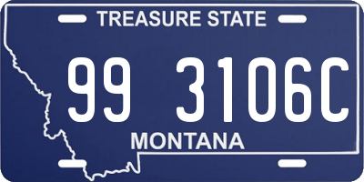 MT license plate 993106C