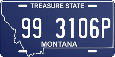 MT license plate 993106P