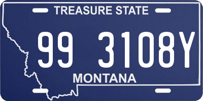 MT license plate 993108Y